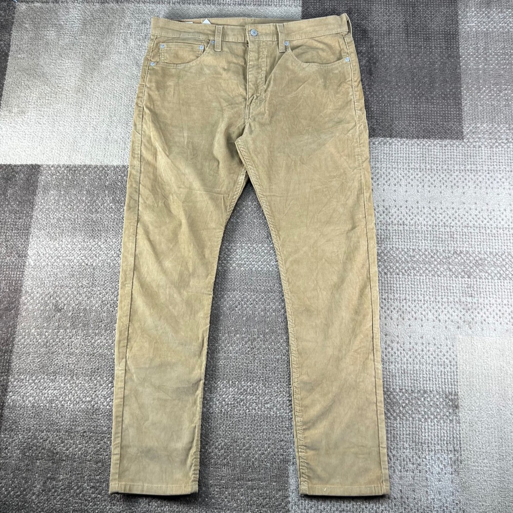 Levis 512 Slim Taper Corduroy Pants Mens 36x32 Tan Khaki 28833-1167